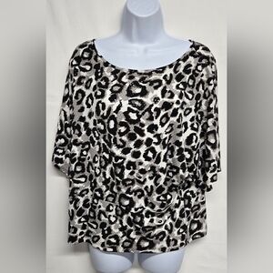 Ciara Sun Woo L Slinky Stretch Pullover Top Dolman Sleeves Embellished Sparkle